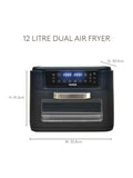 Haden Black 12L air fryer oven, UK version