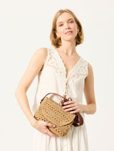 Next FatFace Natural Raffia Crossbody Bag- Buy online at McGrocer