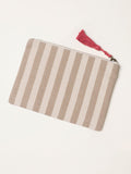 FatFace beige sun embroidered stripe pouch (British brand)