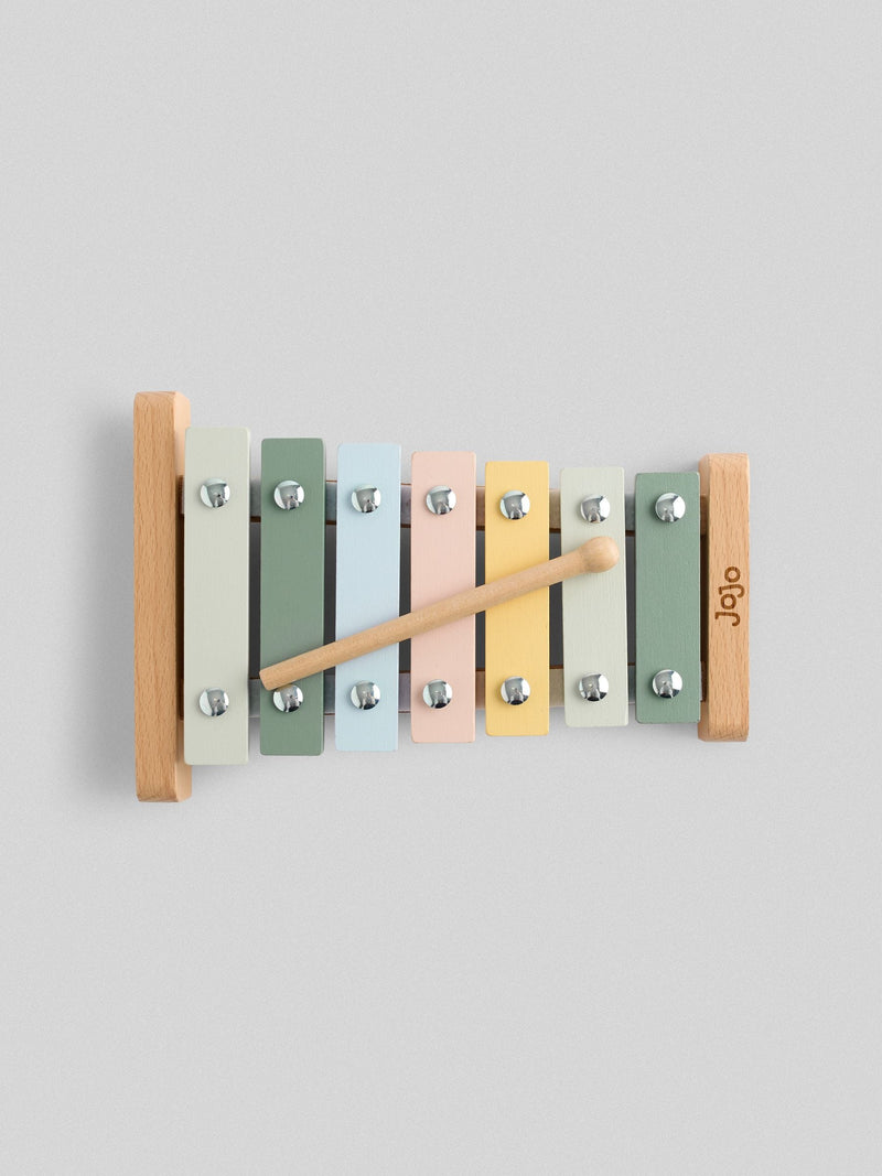 JoJo Maman Bébé pastel xylophone toy with wooden mallet (British brand)