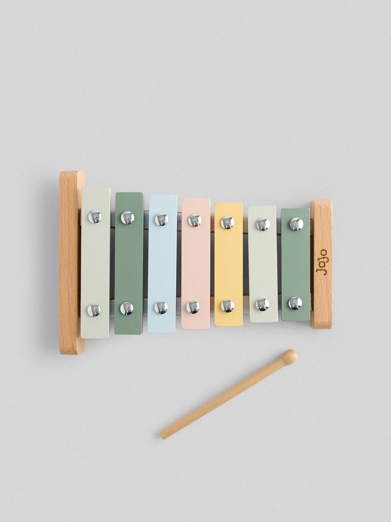 JoJo Maman Bébé pastel xylophone toy with wooden mallet (British brand)