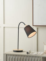 Next Table Lamp Pacific Black Juna Metal and Wood- Buy online at McGrocer