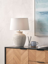 Next Pacific White Kalli Flecked Ceramic Table Lamp- Buy online at McGrocer