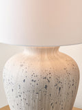 Kalli grey flecked ceramic table lamp 54cm, imported from the UK