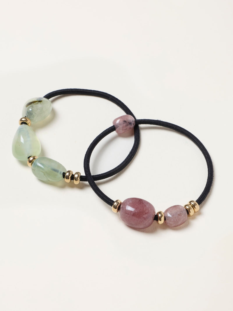 FatFace multi 2 pack stone hair ties accessory, UK version