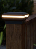 The Solar Centre Warm White Peake Pro solar post cap light (British brand)