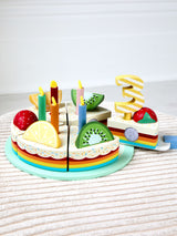 Next JoJo Maman Bébé Red Rainbow Birthday Cake Toy Cake Set- Buy online at McGrocer
