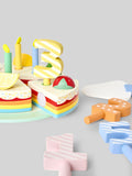 JoJo Maman Bébé rainbow birthday cake toy set 17.5cm - British product