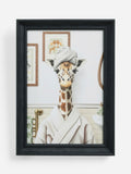 Neutral giraffe framed wall art 25cm by 35cm, imported from the UK