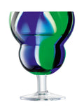 LSA International Blue Folk 230ml water wine glasses (British brand)