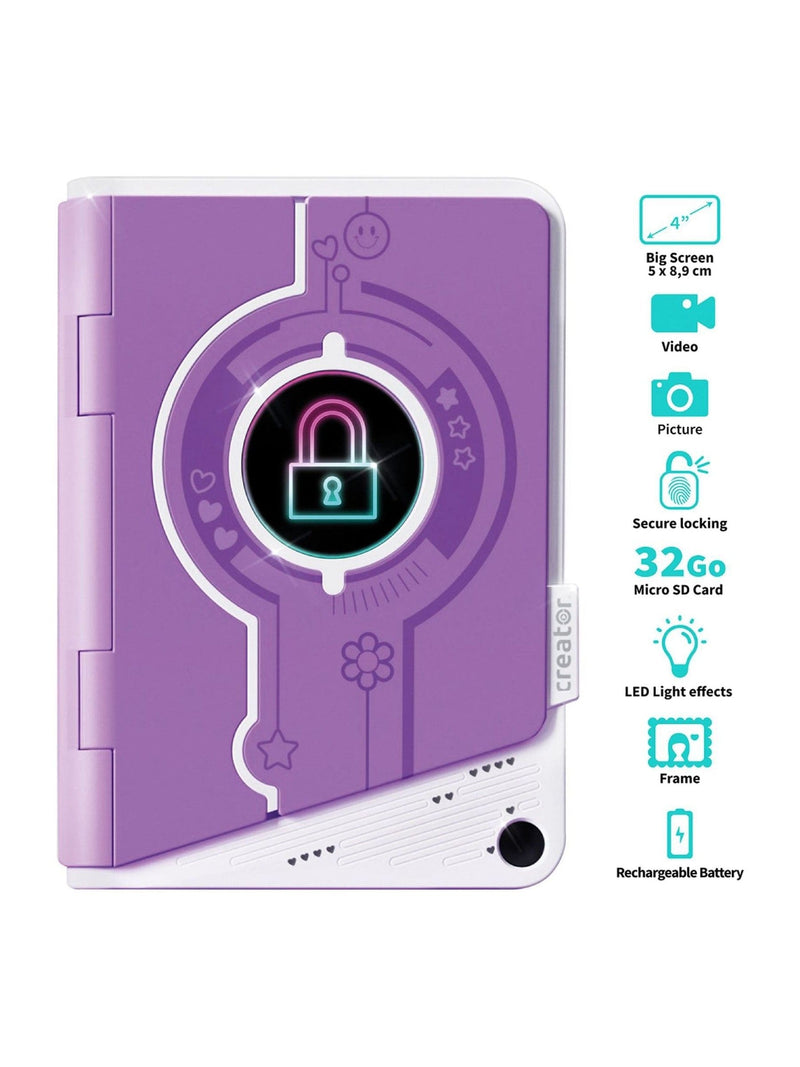 Canal Toys Secret Video Journal with fingerprint unlock and LED lights - British product