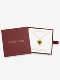 Jon Richard gold plated pendant dark purple birthstone - British product