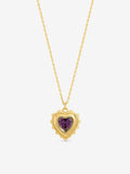 Jon Richard gold plated pendant dark purple birthstone - British product