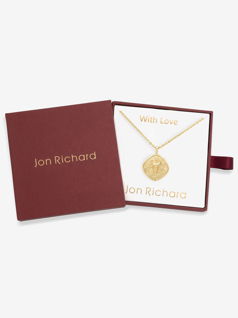 Jon Richard Taurus horoscope pendant 18ct gold plated - British product