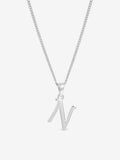 Simply Silver initial pendant N in sterling silver (British brand)
