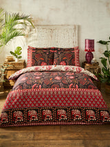 Joe Browns Purple Floral Bohemia Border Print Reversible Duvet Set
