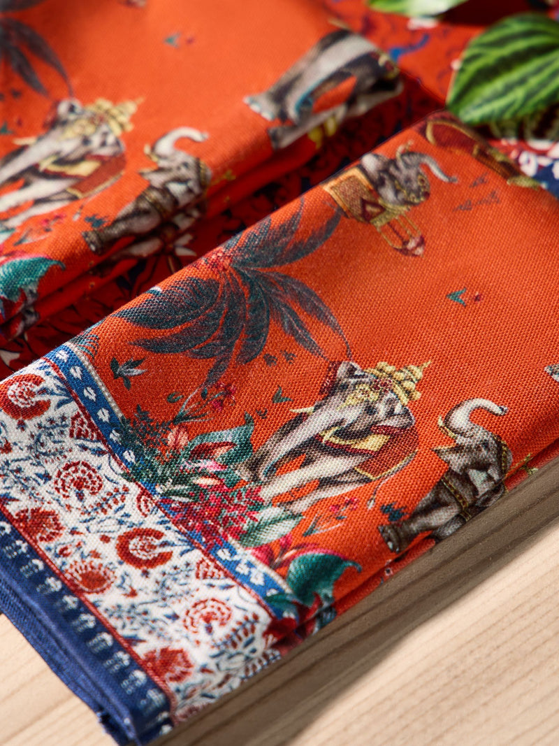 Joe Browns red Serene Bohemian napkins 4 pack, UK version