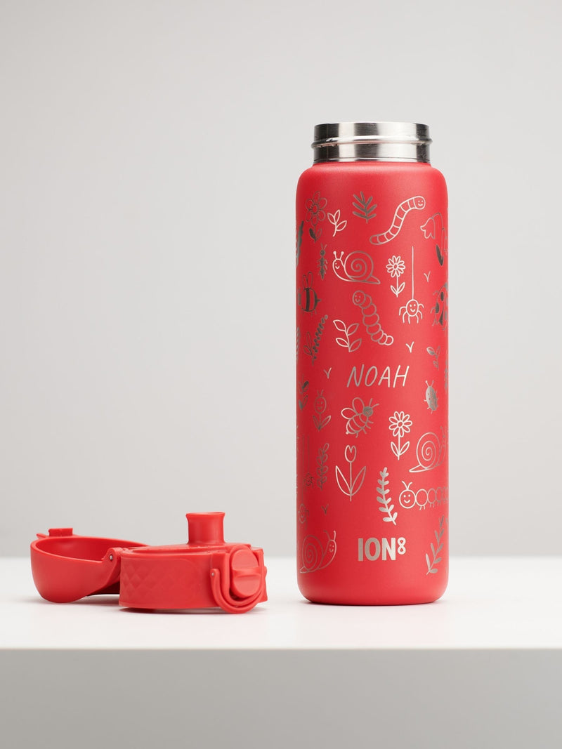 Oakdene Ion8 personalised bug kids water bottle 600ml, imported from the UK