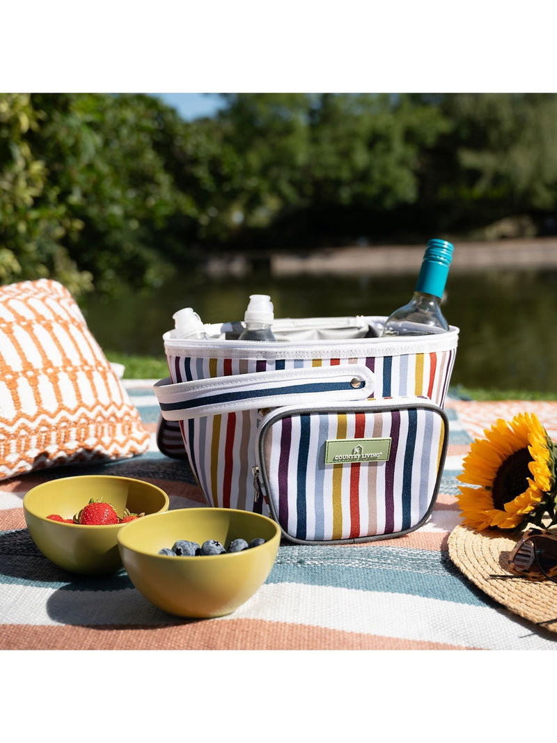 Country Living Multi Lunch Bag striped polyester - British product