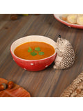 Country Living White Toadstool & Hedgehog Ceramic Serving Bowl - British product