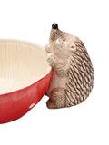 Country Living White Toadstool & Hedgehog Ceramic Serving Bowl - British product