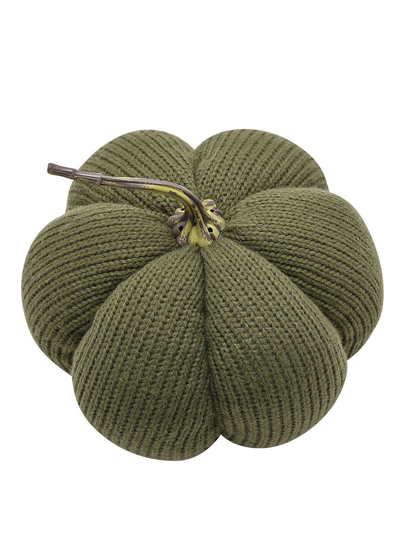 Country Living green pumpkin doorstop with stone weight - British product