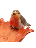 Country Living ceramic serving bowl with orange robin leaf design 27.5cm - British product