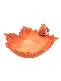 Country Living ceramic serving bowl with orange robin leaf design 27.5cm - British product