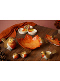 Country Living ceramic serving bowl with orange robin leaf design 27.5cm - British product