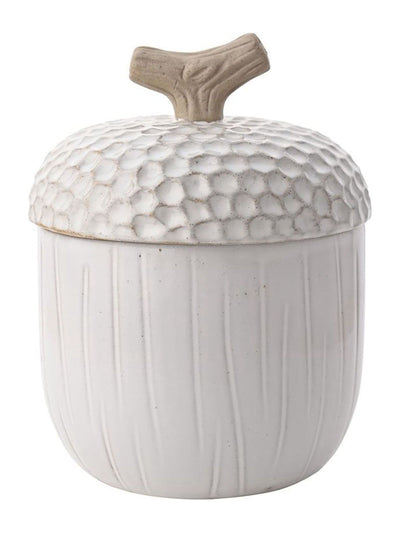 Next Country Living White Large Acorn Ceramic Kitchen Storage Jar 16cm x 13cm x 13cm- Buy online at McGrocer