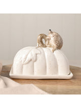 Next Country Living White Hedgehog Ceramic Butter Dish- Buy online at McGrocer