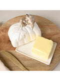 Country Living White Hedgehog Butter Dish - British product