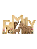 Country Living Highland cow family plaque, UK version