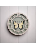 Country Living green butterfly outdoor clock 25cm - British product