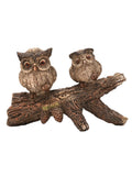 Country Living brown 2 owls on a branch ornament 12x11x5cm - British product