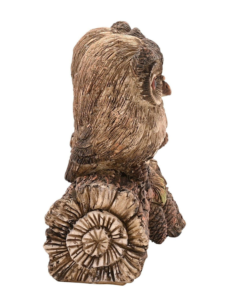 Country Living brown 2 owls on a branch ornament 12x11x5cm - British product