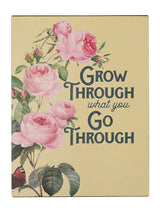 Next Country Living Yellow Grow Through What You Go Rustic Wall Plaque 41.5cm x 30cm- Buy online at McGrocer