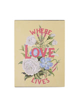 Next Country Living Yellow Where Love Lives Wall Plaque- Buy online at McGrocer