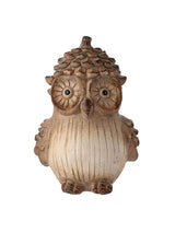 Next Country Living Brown Large Wood Effect Resin Owl Ornament Home Decoration- Buy online at McGrocer