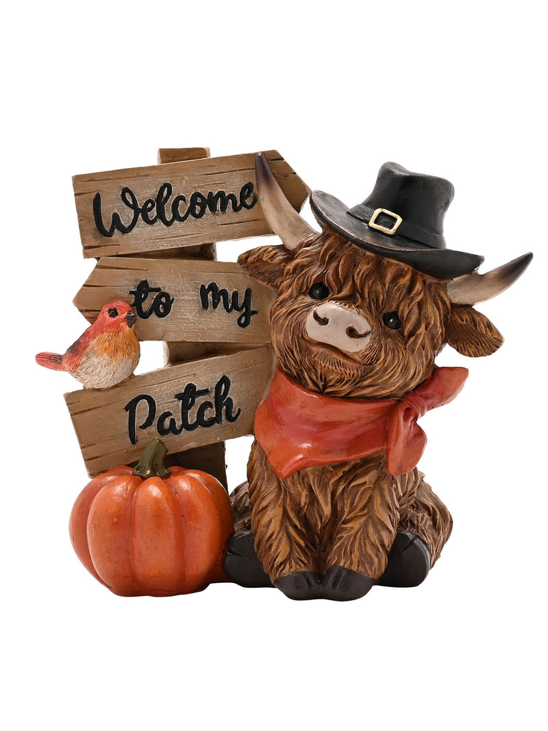 Country Living Brown Highland cow ornament 12cm - British product