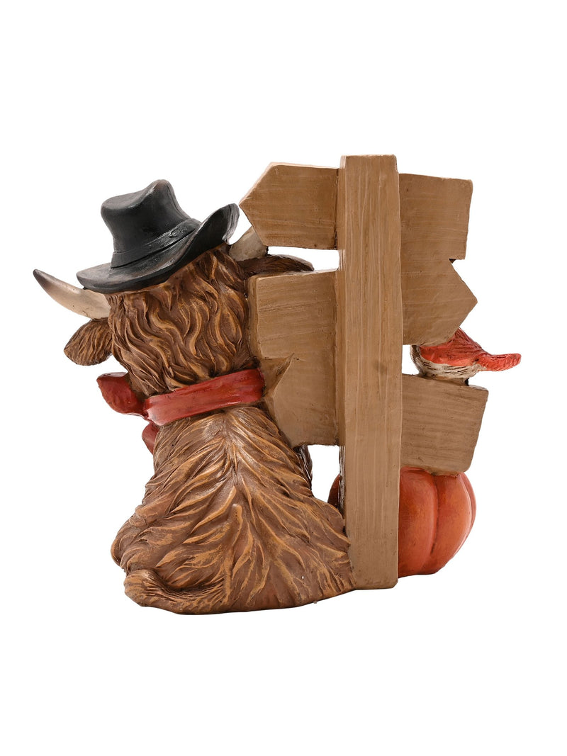 Country Living Brown Highland cow ornament 12cm - British product
