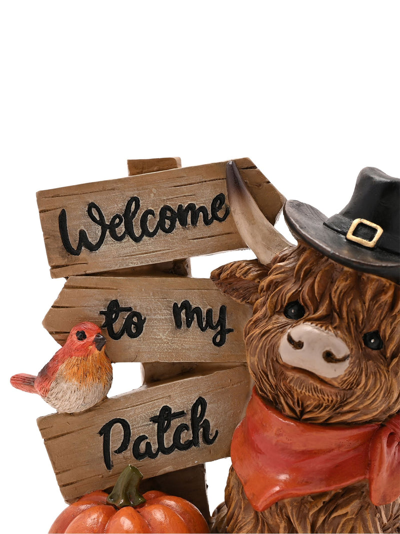 Country Living Brown Highland cow ornament 12cm - British product