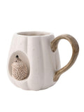 Country Living white hedgehog mug 9.5cm - British product