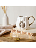 Country Living white hedgehog mug 9.5cm - British product