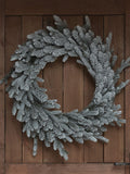 Lights4fun pre lit outdoor snowy Christmas wreath 60cm, UK version