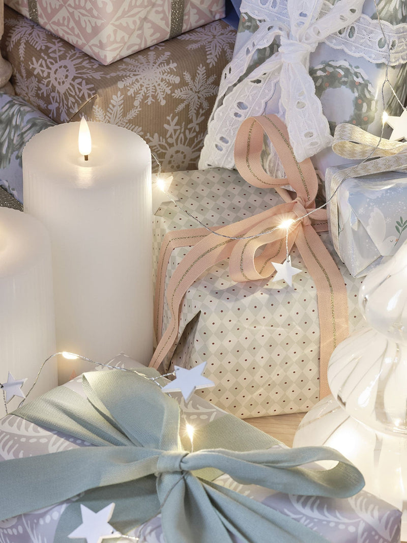 Lights4fun white glass LED Christmas tree decoration - imported from the UK