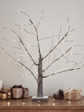 Lights4fun snowy pre lit battery twig tree 65cm - British product
