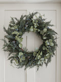 Lights4fun pre lit berry and pinecone Christmas wreath 66cm, UK version