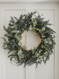 Lights4fun pre lit berry and pinecone Christmas wreath 66cm, UK version