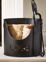 Next Dibor Black Country Logs Bucket and Fireplace Tool Set 33cm- Buy online at McGrocer